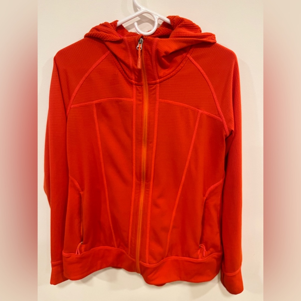 Eddie Bauer First Ascent grid fleece full zip hoodie